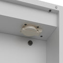 Livingandhome Single-Door Bathroom Mirror Cabinet with LED Lighting