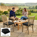 Outsunny Outdoor Chair Seat Cushions Set of 2, Garden Chair Cushions, Black