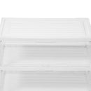 Livingandhome 4-Tier Foldable Storage Box with Magnetic Doors