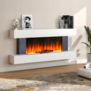 Contemporary Wall Mounted/Freestanding Fireplace Mantel for Living Room