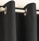 Enhanced Living Vogue Black Eyelet Thermal Noise reducing Dim Out Curtains - Pair