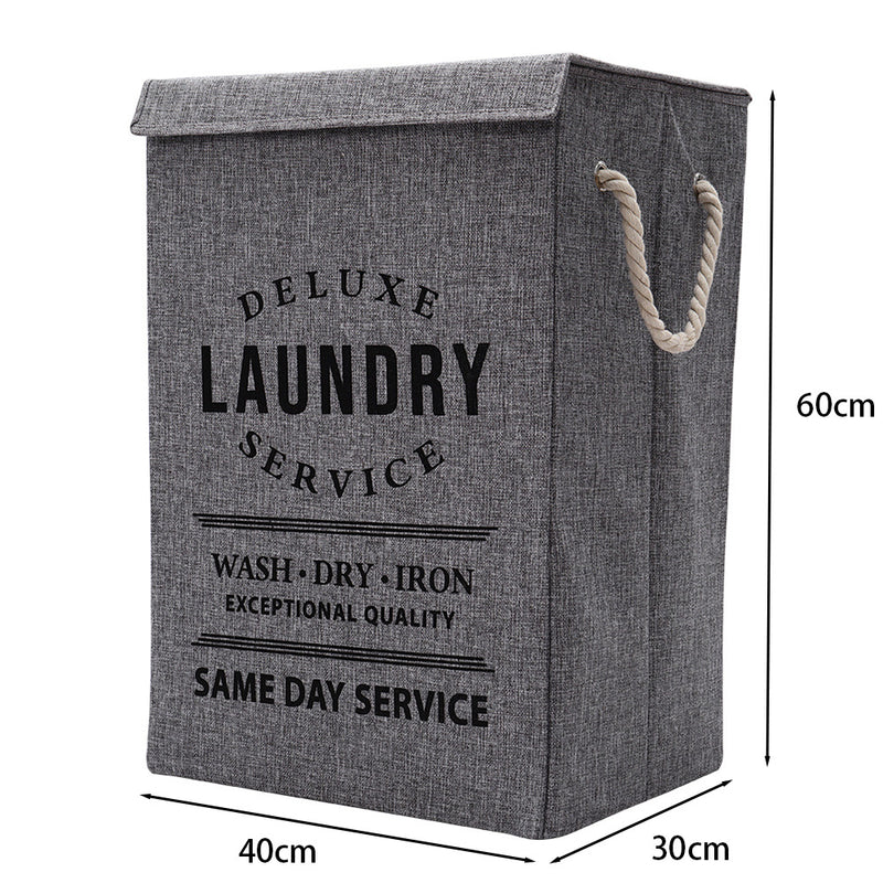 Lifeideas Foldable Home Laundry Baskets Laundry Hamper with Lid and Rope Handles