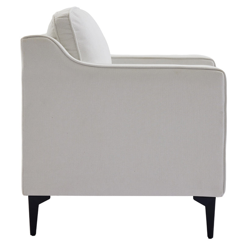 Livingandhome Beige White Fleece Sofa Chair