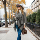 Oversized Plain Shawl Wrap - Dark Grey