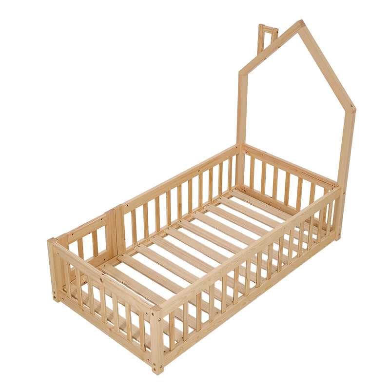 Livingandhome Playful House-Shaped Bed Frame