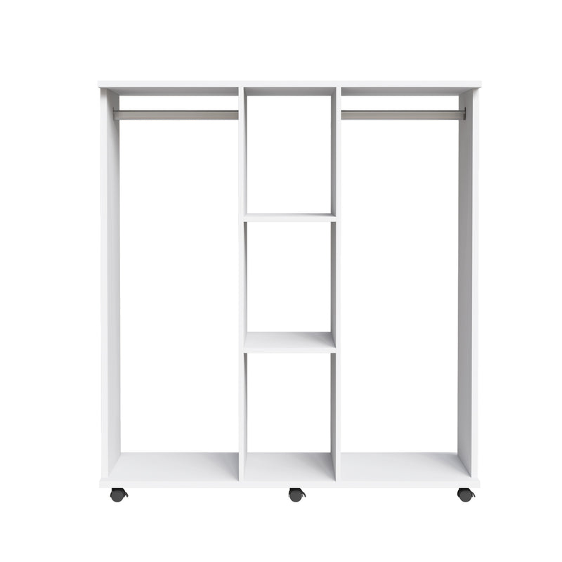 Livingandhome Open Storage Wardrobe with Casters
