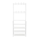 Lifeideas Entryway 4 Tier Shoe Rack with Coat Hanger