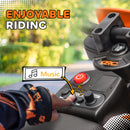 AIYAPLAY 12V Kids Orange Electric Motorbike W/ Twist Grip Throttle, Music