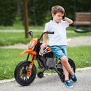 AIYAPLAY 12V Kids Orange Electric Motorbike W/ Twist Grip Throttle, Music
