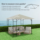 Outsunny 3 x 3(m) Gazebo Canopy Replacement Cover with Drain Holes, Grey