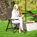 Outsunny Outdoor Folding Rattan Chair, Dining Chair