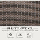 Outsunny Outdoor Folding Rattan Chair, Dining Chair