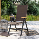 Outsunny Outdoor Folding Rattan Chair, Dining Chair