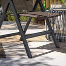 Outsunny Outdoor Folding Rattan Chair, Dining Chair