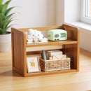 Livingandhome Wooden Bamboo 2-Tier Desk Storage Shelf
