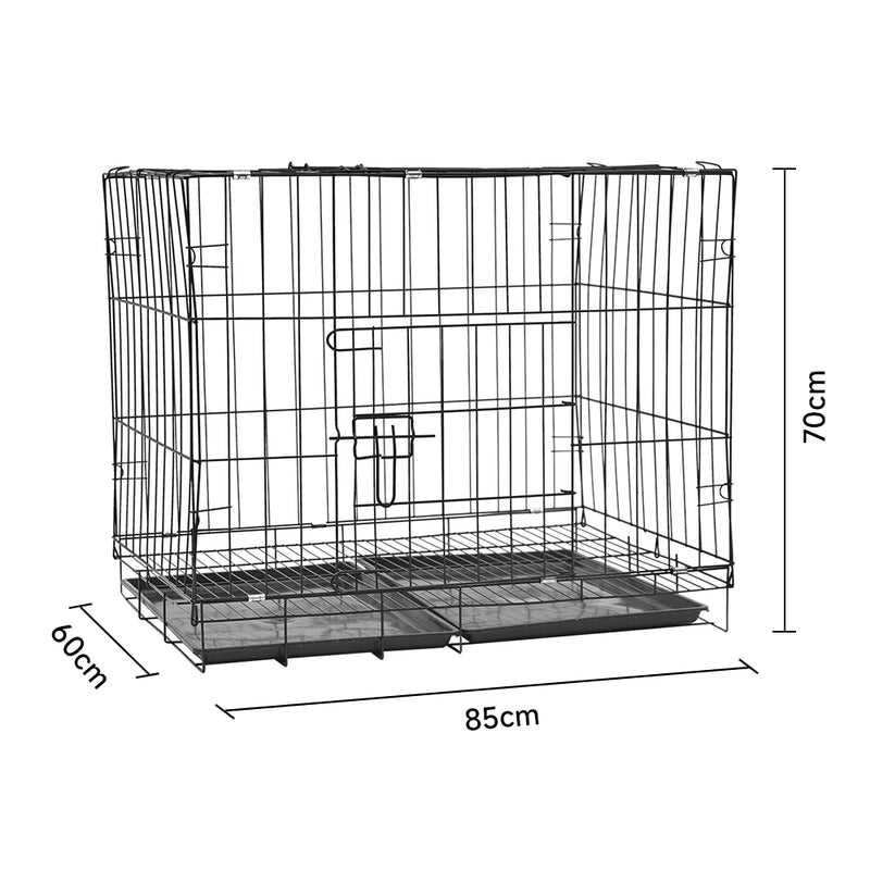 KidKid Wire Dog Crate with 2 Doors and Tray