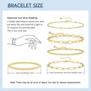 14K Gold Plated Chain Bracelets set