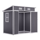 Livingandhome Outdoor Plastic Garden Storage Shed 6x4ft / 8x4ft Lockable