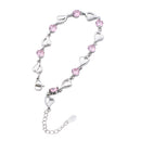 Modishion Delicate Open-Heart Bracelet With Cubic Zirconia