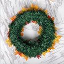 Livingandhome Artificial Maple Leaf Wreath Outdoor Decoration for Christmas