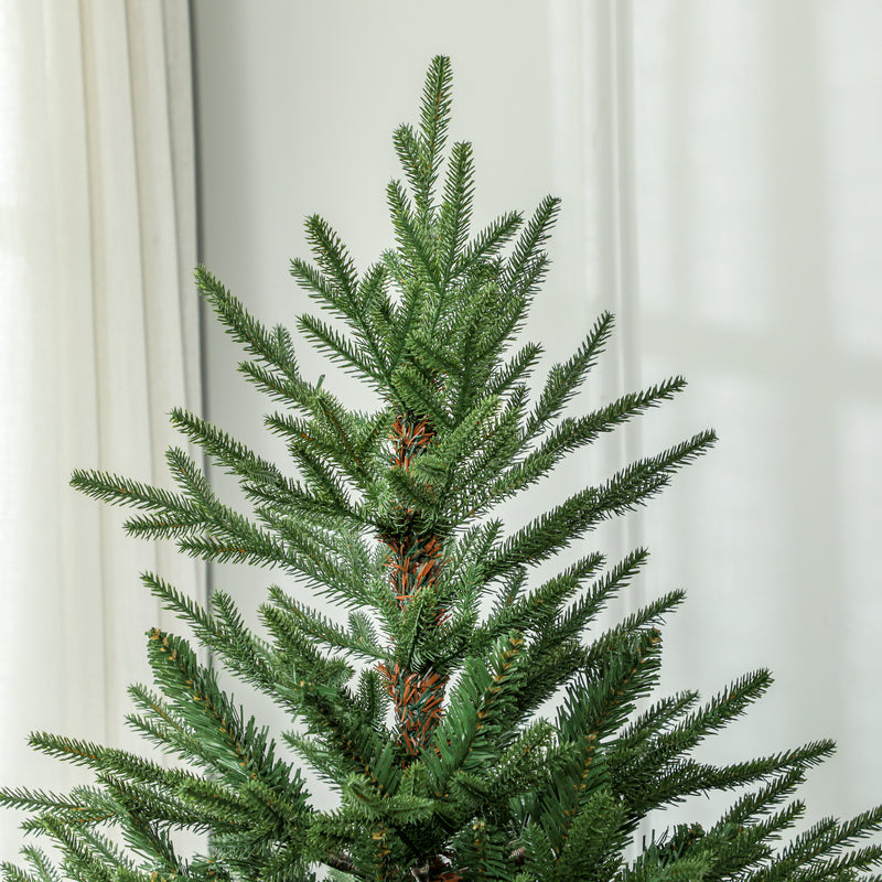 HOMCOM Artificial Christmas Tree with Realistic Hinged Branches, Green