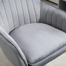 HOMCOM Office Chair, Swivel Desk Chair W/ Adjustable Height - Grey/Pink