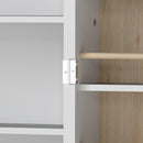 HOMCOM Kitchen Cabinet with Double Doors, 5 Tiers, 12 Spice Racks, White