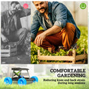 Outsunny Garden Cart with Wheels, Tool Tray for Weeding, Planting, Blue