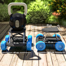 Outsunny Garden Cart with Wheels, Tool Tray for Weeding, Planting, Blue