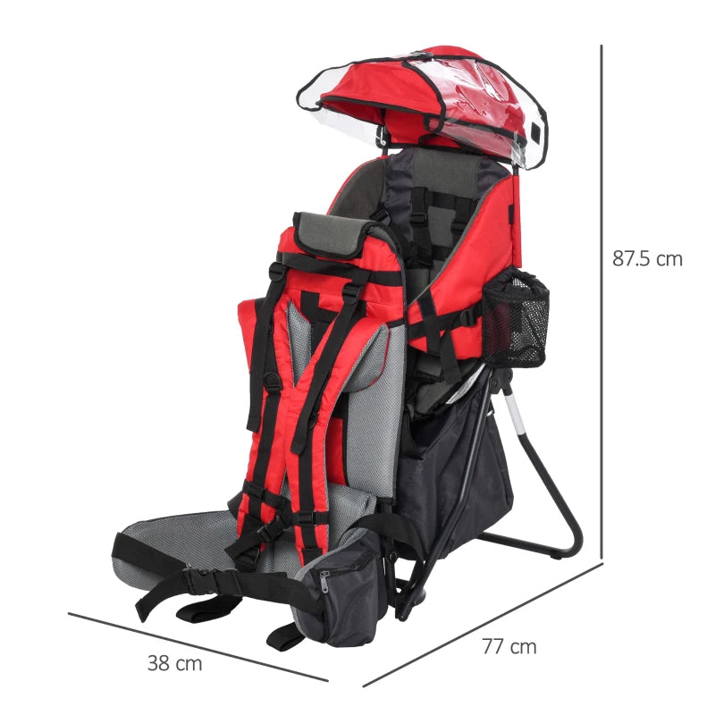 HOMCOM Baby Carrier Backpack - Red