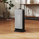 HOMCOM 1500W Electric Heater, Ceramic Space Heater With Fan, Black