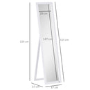 Full Length Mirror, Free Standing Or Wall-Mounted Tall Mirror For Bedroom White