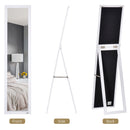 Full Length Mirror, Free Standing Or Wall-Mounted Tall Mirror For Bedroom White