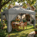 Outsunny 3 x 3.6 m Garden Gazebo with Shelves, UPF50+ Permanent Gazebo
