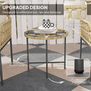 Outsunny 3 Piece Rattan Bistro Set, Balcony Table And Chairs With Cushions