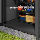 Outsunny Garden Shed 6'x4.5' Plastic Tool Storage House W/ Lockable Double Doors