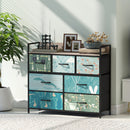 HOMCOM 7-Drawer Chest of Drawers, Fabric Dresser with Open Shelf