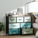 HOMCOM 7-Drawer Chest of Drawers, Fabric Dresser with Open Shelf