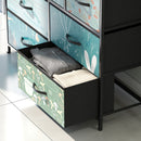 HOMCOM 7-Drawer Chest of Drawers, Fabric Dresser with Open Shelf