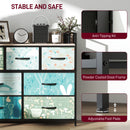 HOMCOM 7-Drawer Chest of Drawers, Fabric Dresser with Open Shelf