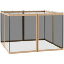Outsunny 302 x 207cm Universal Replacement Gazebo Mesh Netting Screen Walls