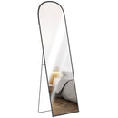 HOMCOM Full Length Mirror With Aluminium Alloy Frame Hanging Or Leaning