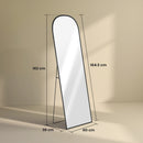 HOMCOM Full Length Mirror With Aluminium Alloy Frame Hanging Or Leaning