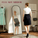 HOMCOM Full Length Mirror With Aluminium Alloy Frame Hanging Or Leaning