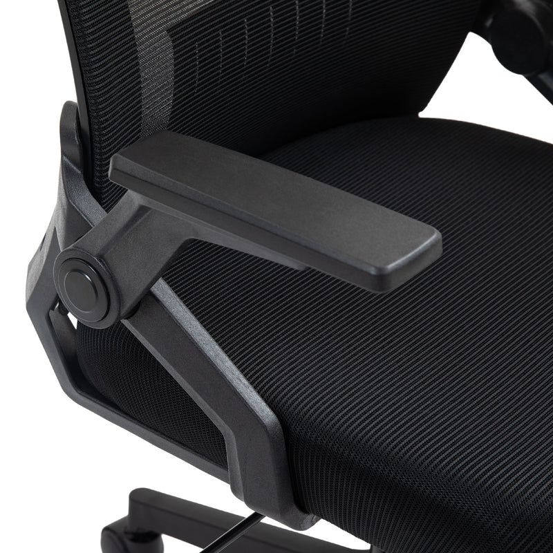 Vinsetto Mesh Office Chair For Home With Lumbar Support, Flip-up Arm, Wheels