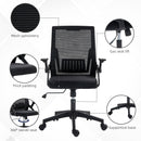 Vinsetto Mesh Office Chair For Home With Lumbar Support, Flip-up Arm, Wheels