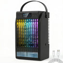 HOMCOM 4-in-1 Mini Air Cooler With RGB 7 LED Light, Cooling Fan, Black