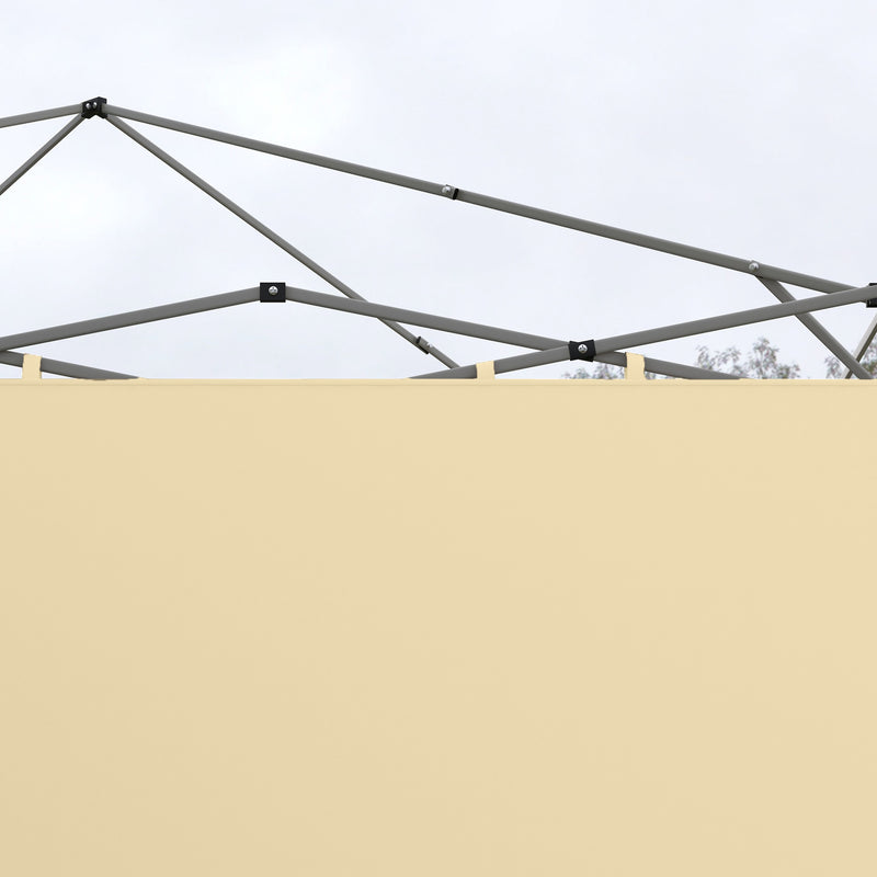 Outsunny 3x3(m) or 3x6m Pop Up Gazebo Side Panels, with Zipped Doors, Beige