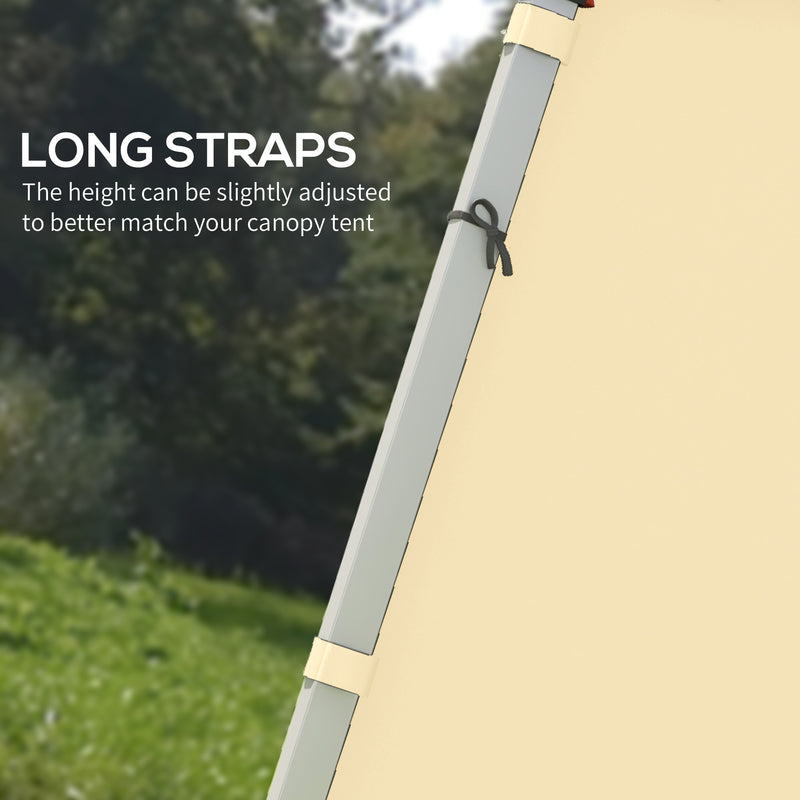 Outsunny 3x3(m) or 3x6m Pop Up Gazebo Side Panels, with Zipped Doors, Beige