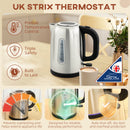 HOMCOM 1.7L 3000W Rapid Boil Jug Kettle and 2-Slice Toaster Set